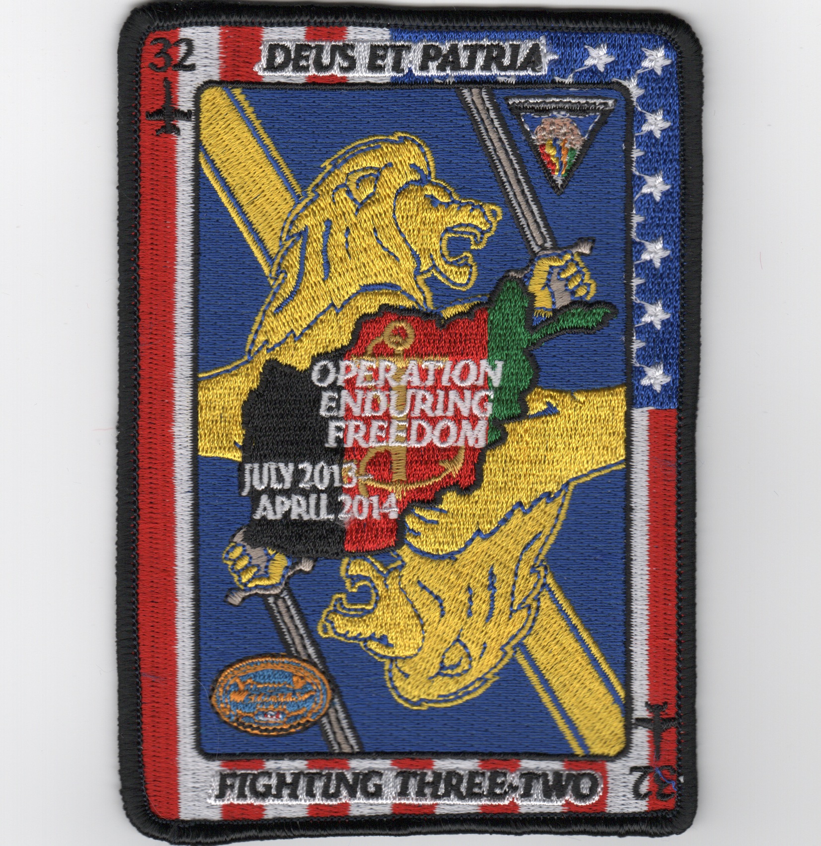 CVN-69/VFA-32 2013-2014 'DEUS' Cruise Patch