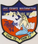 CVN-73 Maiden Voyage 1994 Cruise Patch