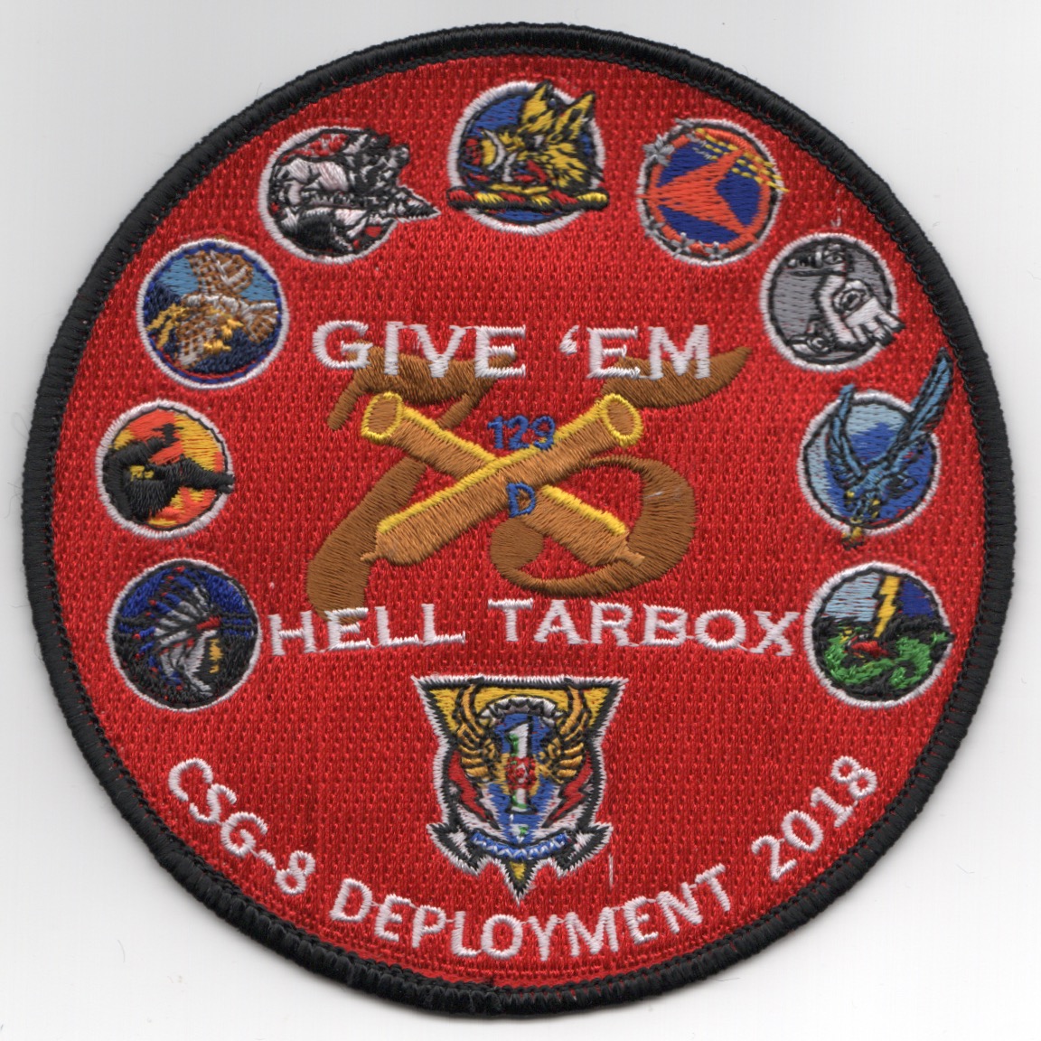 CVN-75 2018 'GIVE EM HELL' Cruise Patch (Red)