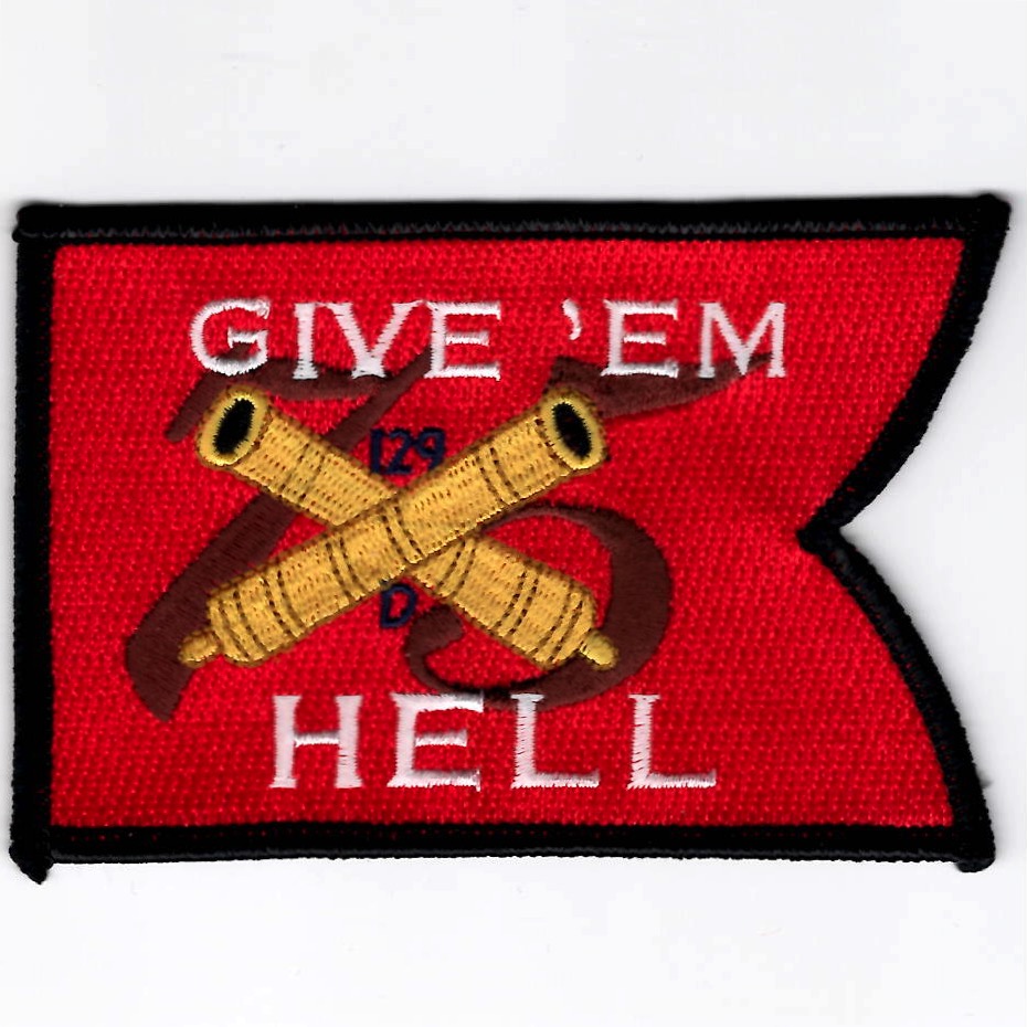 CVN-75 'GIVE 'EM HELL' Patch (Red/Chevron on Right)
