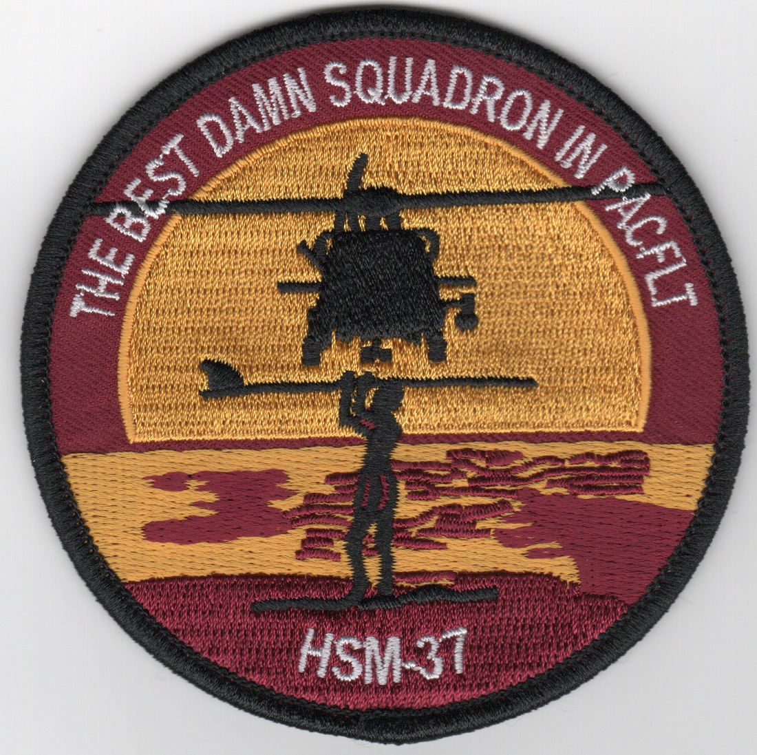 HSM-37 'Best SQDN in PACFLT' (Surfboard Facing Right)