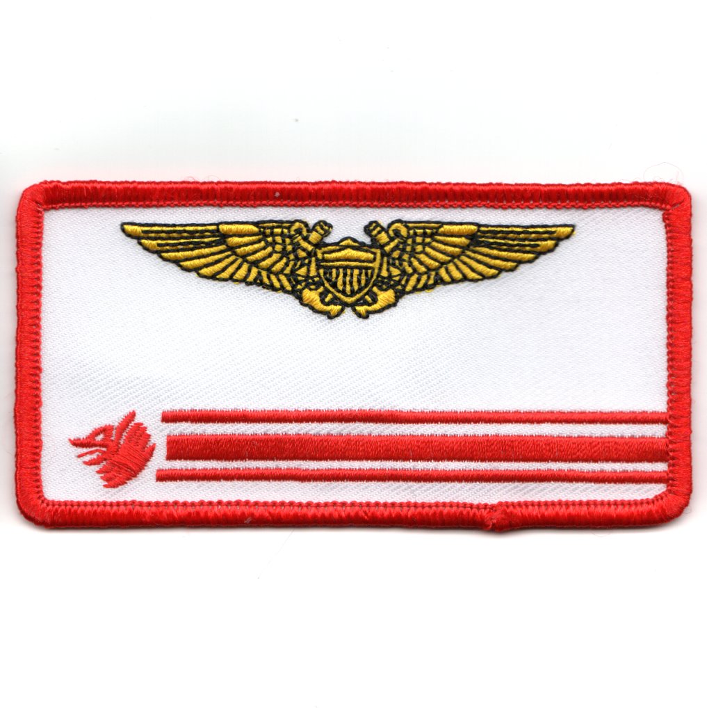 VF-1 Wolfpack 'NFO/RIO/WSO' Nametag (Red-White/No V)