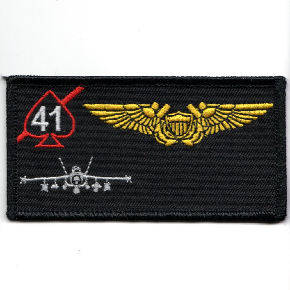 VFA-41 WSO Nametag (Black Border w/F-18)