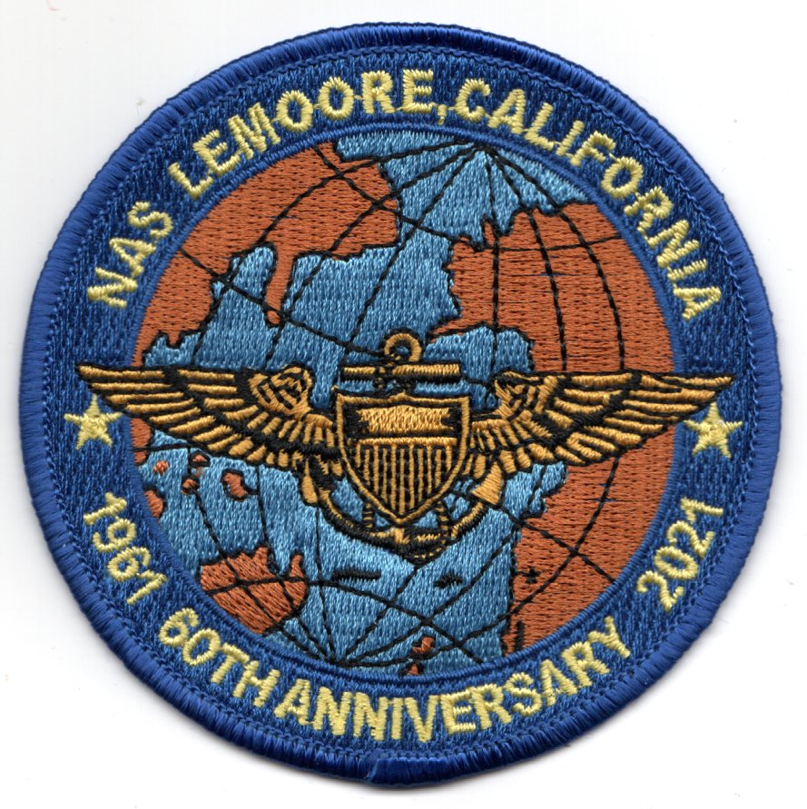 NAS Lemoore '60th Anniv' Patch (Blue/Round)