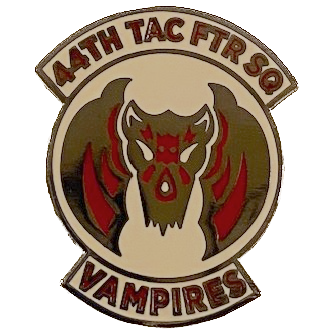 44th TAC FTR SQDN *VAMPIRES* LAPEL PIN (White)