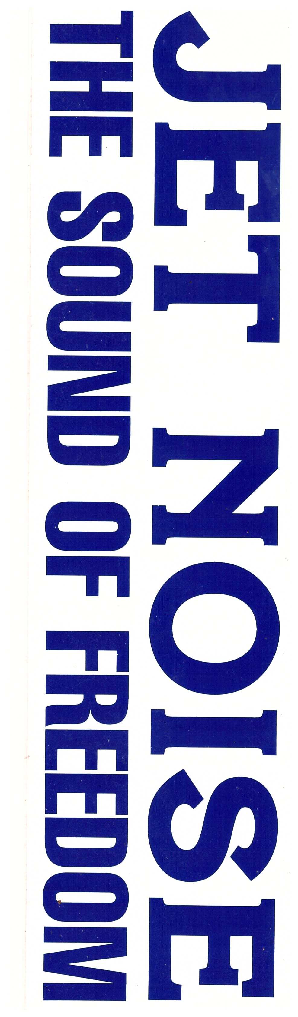 Jet Noise Bumper Sticker