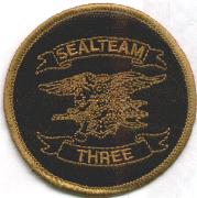 SEAL Team 3 Patch (Black/Brown Border)