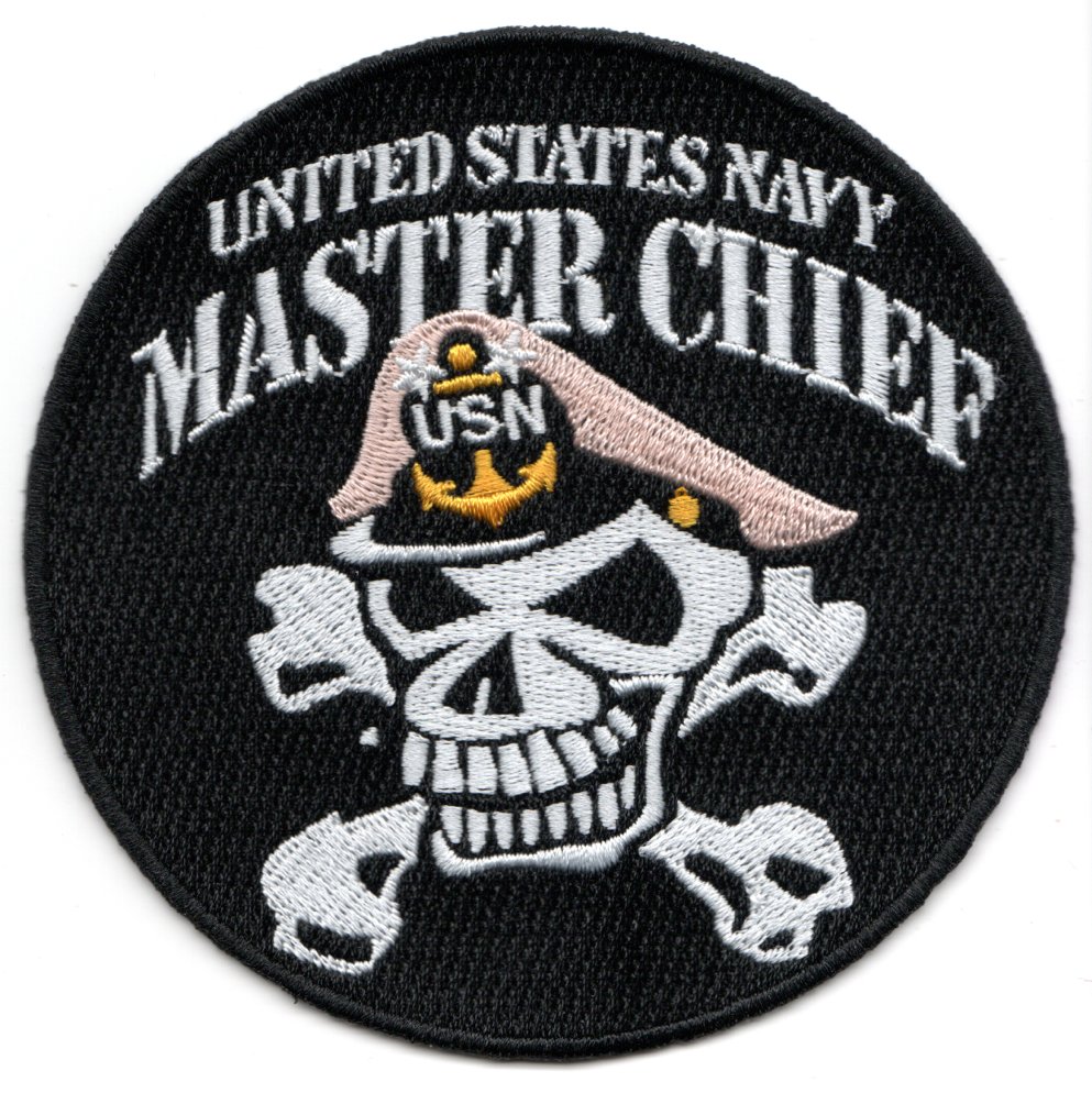 USN MASTER Chief w/PINK Cover Patch (Skull)