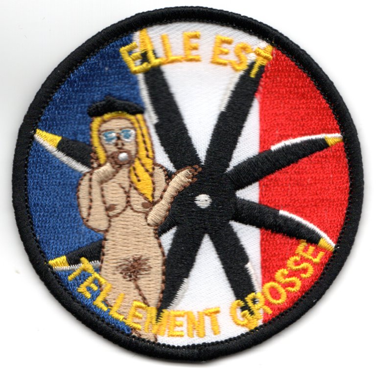 VAW 'NAKED FRENCH GIRL' Patch (French Writing)