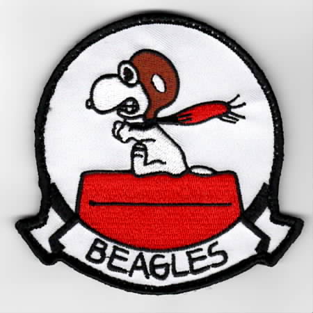 VAW-113 *BEAGLES* Sqdn Patch (White/V)