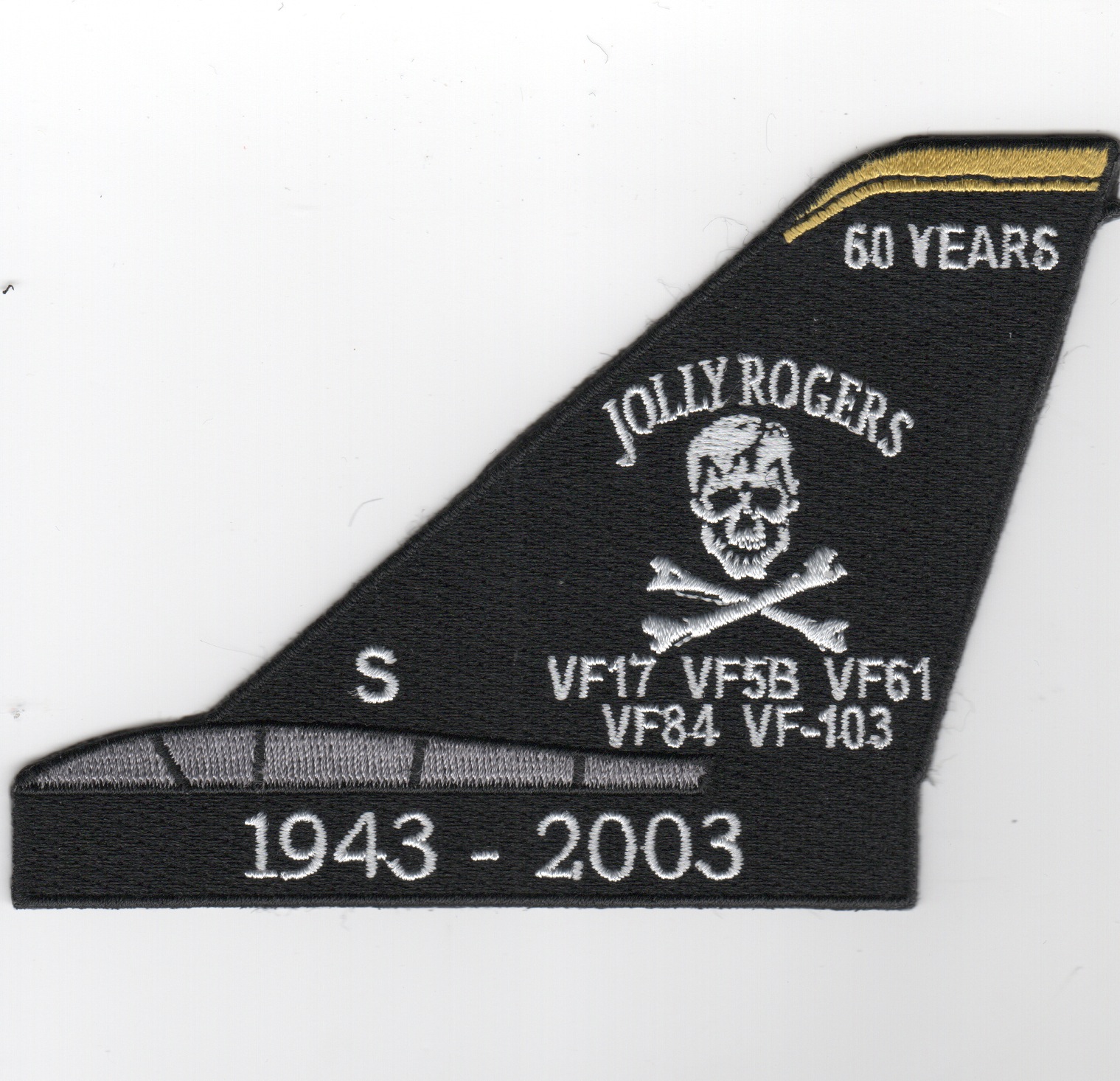 VF-103 F-14 '60-YEARS' Tomcat Tail Fin (Black)