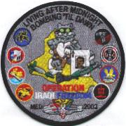 CVN-71/VF-213 'Bomb Til Dawn' OIF Cruise Patch (Gray/Round)