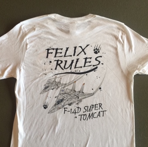 VF-31 F-14 'FELIX RULES' T-shirt (White)