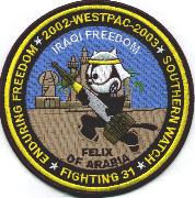 CVN-72/VF-31 2002/2003 OIF/OEF/OSW 'Felix of Arabia' Cruise Patch