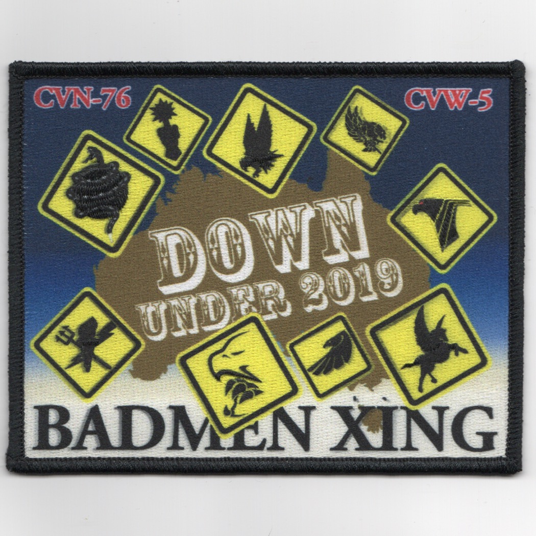 VFA-102/CVN-76/CVW-5 2019 'BADMEN XING' Cruise Patch