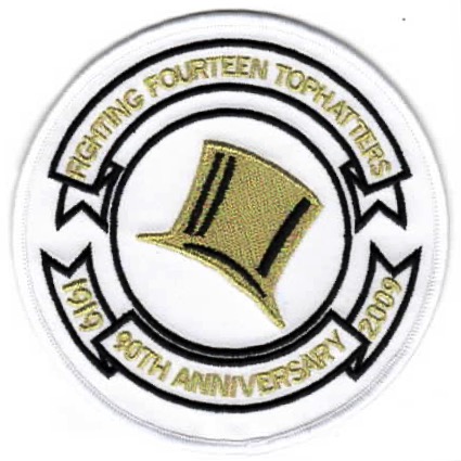 VFA-14 *90th Anniversary* Patch (Round/White)