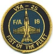 VFA-25 F/A-18 (NO Desig) Bullet (Green/Gold)