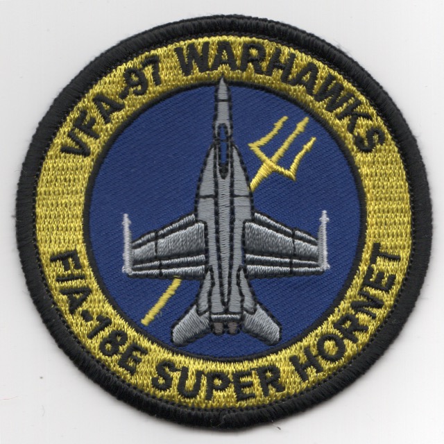 VFA-97 F-18E 'Bullet' Patch (LIGHT Yellow/Blue)