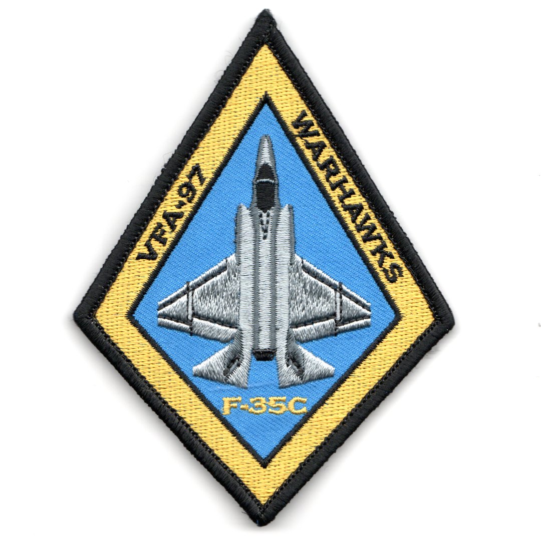 VFA-97 F-35 'DIAMOND' Patch (Med Blue)