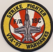VFA-97 A/C Bullet Patch (Red/White)