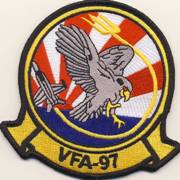 VFA-97 Squadron Patch (Red-White Rays)