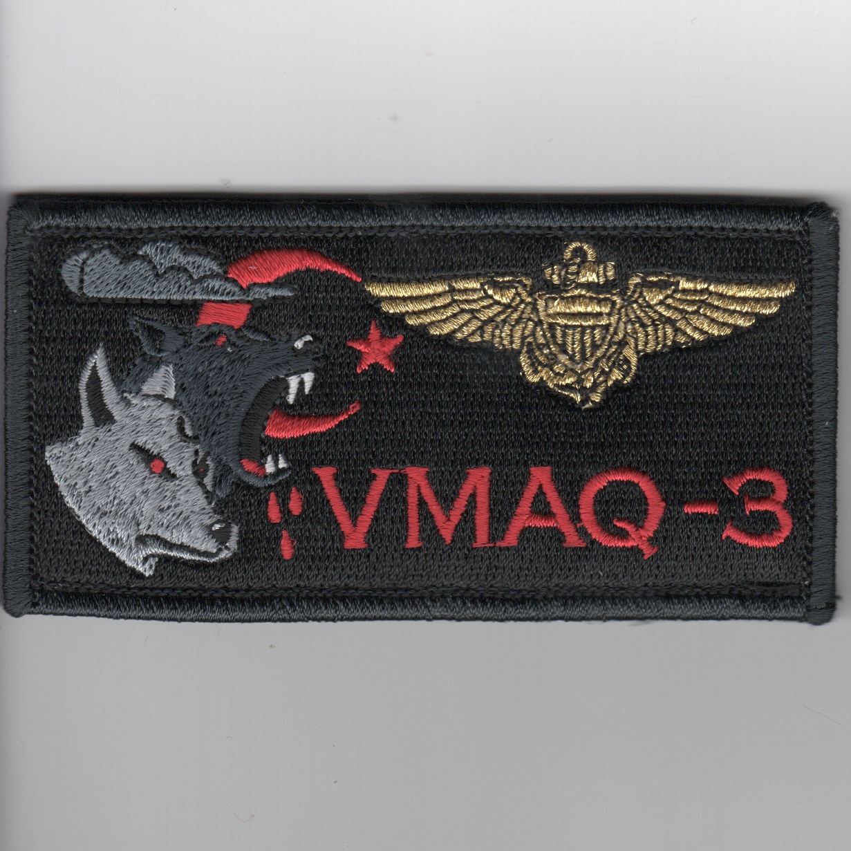 'VMAQ-3' Pilot Nametag (Black)