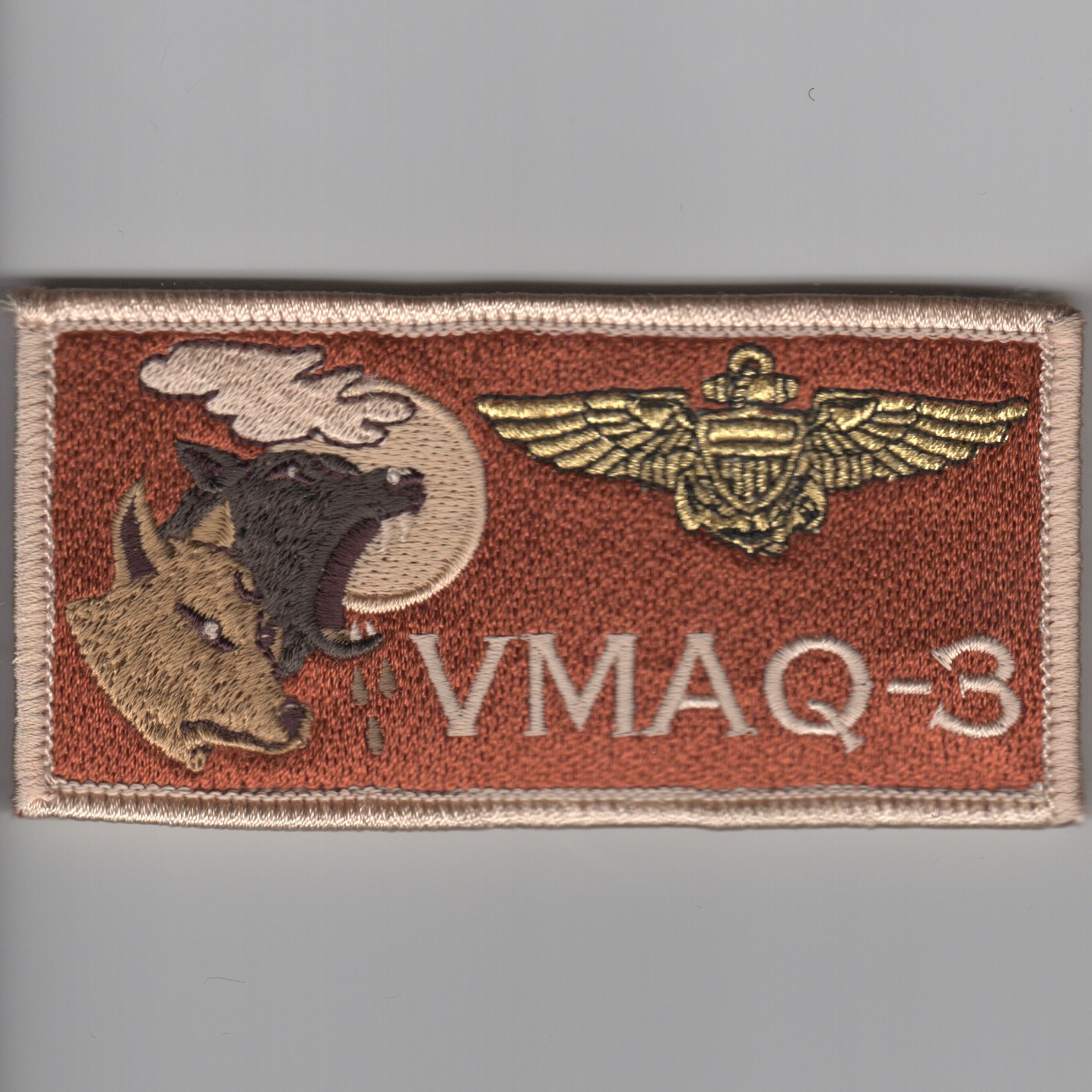 'VMAQ-3' Pilot Nametag ('LIGHT' Des)