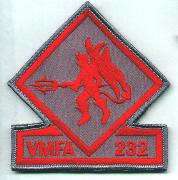 VMFA-232 Squadron Patch (GRAY/No Velcro)