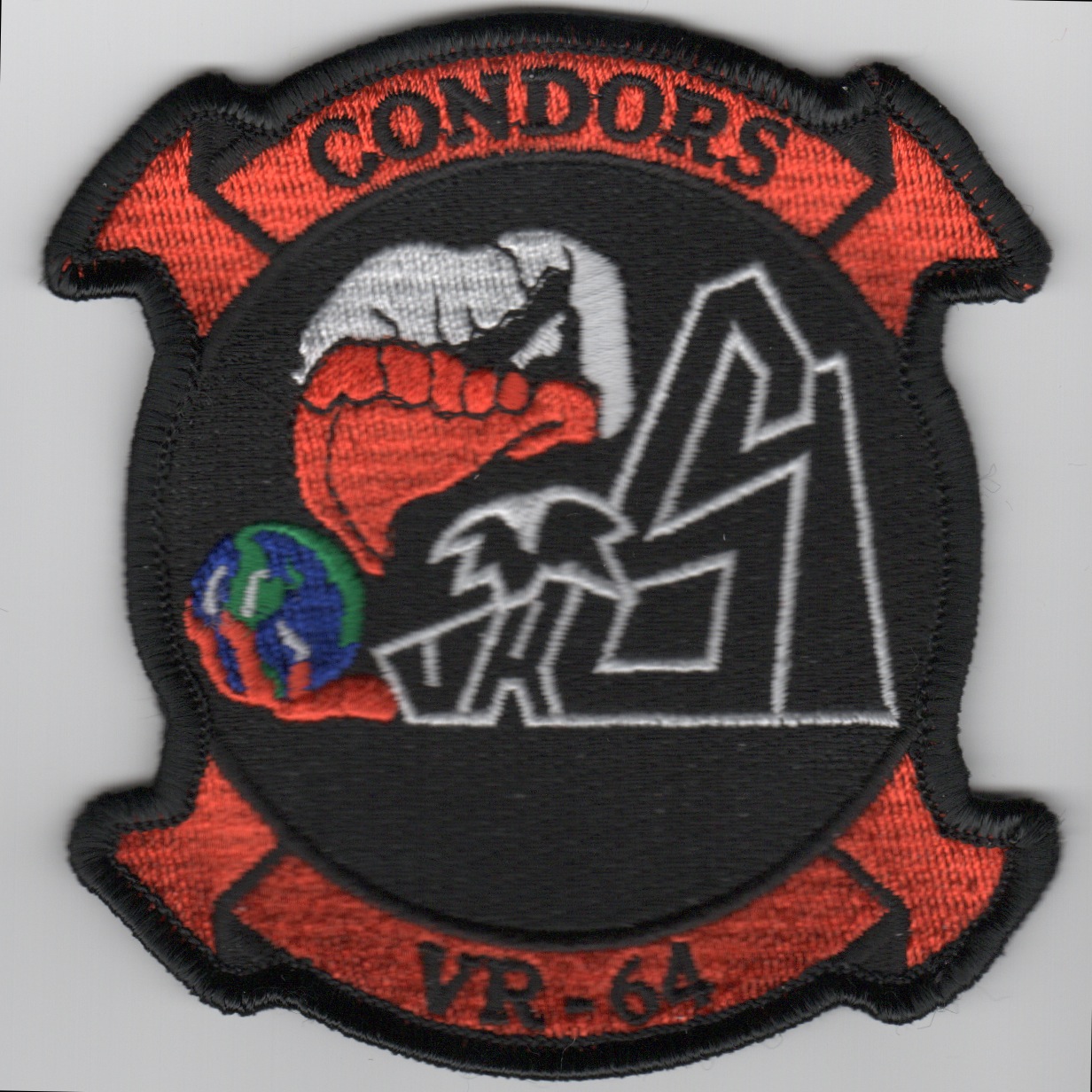 VR-64 *CONDORS* Squadron Patch (Org/Black)